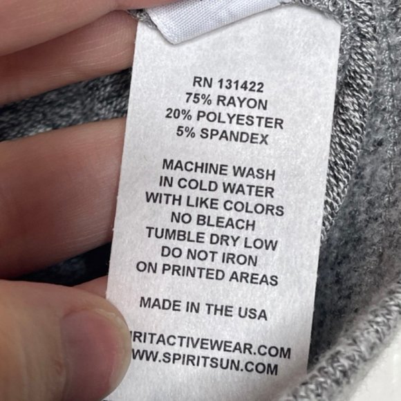 SPIRIT JERSEY | NWT Soft Gray Celestial Full Moon Ruffle Lounge Shorts | Size S - Picture 8 of 10